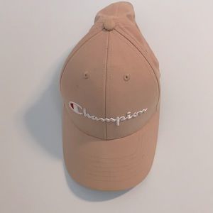 Champion hat with leather strap